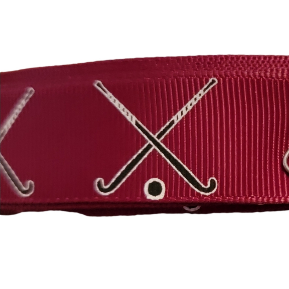 Burgandy Field Hockey Grosgain Ribbon and Foldover Elastic NWT
